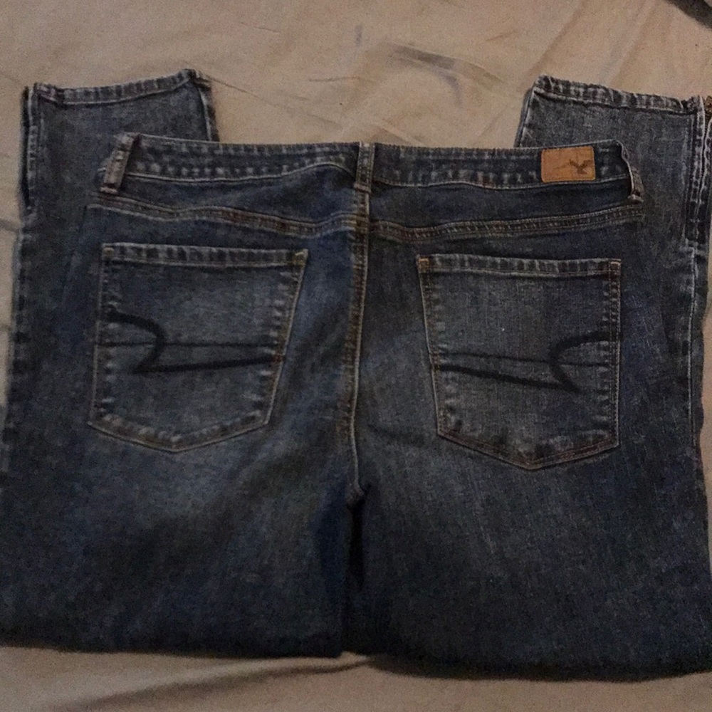 American Eagle jegging crop, zippered ankle.
